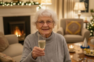 Seniorin feiert Silvester
