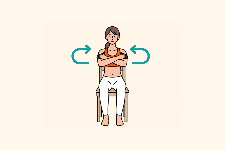 Übung 3: Brustwirbelsäulen-Rotation